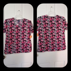 Scrub top heart theme